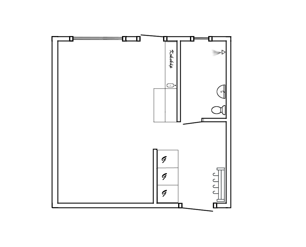 Etta med kokskåp-Skäpplandsgatan Planlösning